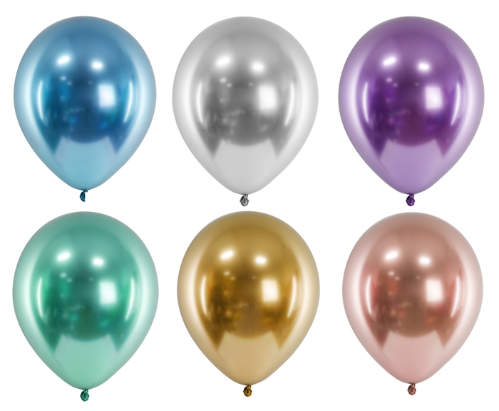 Balon Glossy 30 cm (jak Shiny Chrome) błyszczący 1 szt.