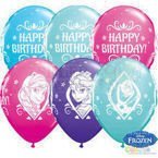 Balon Qualatex 11 cali Frozen Happy Birthday 1 szt 