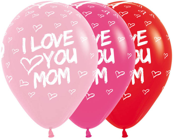 Balon Sempertex I Love You Mom 12'' 1 szt. mix