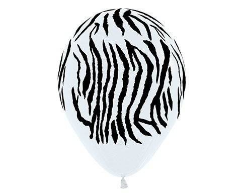 Balon Sempertex Zebra 12'' 1 szt biała 