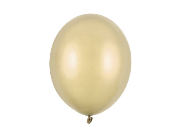Balon Strong Metallic jednokolorowy 12 cali 100 szt. Metallic Cold Gold