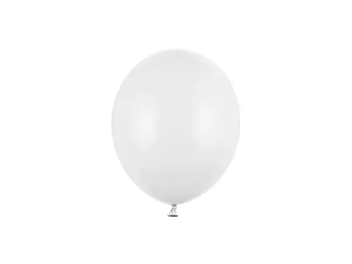 Balon Strong jednokolorowy 5 cali 100 szt. Pastel Pure White