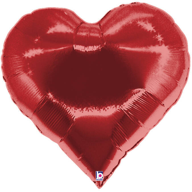Balon foliowy Casino Heart Kier, czewień rozmiar 30"