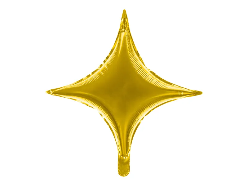Balon foliowy Gwiazda 4-ramienna ZŁOTA 45 cm