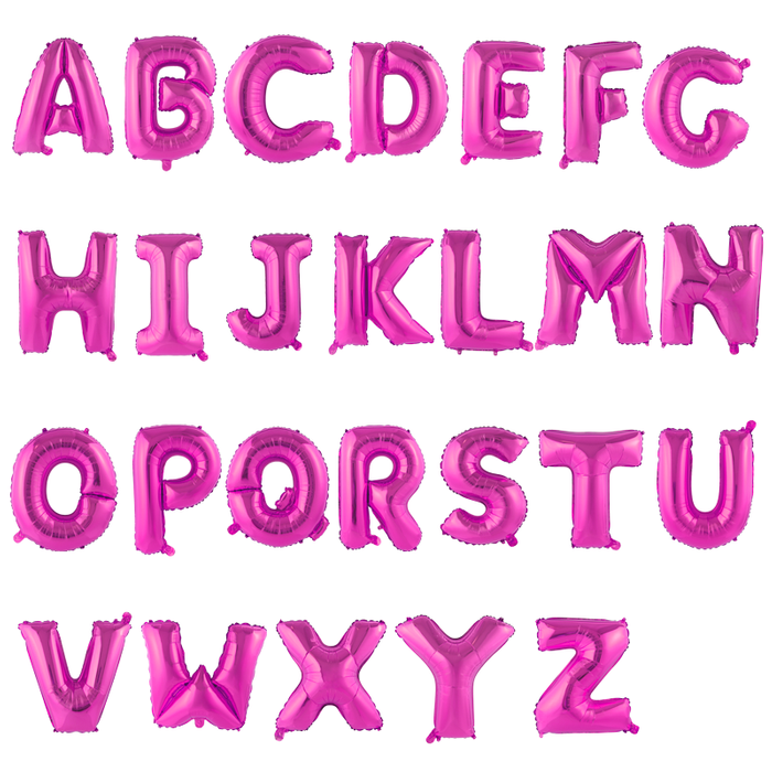 Balon foliowy alfabet LITERA CIEMNY RÓŻ 32" 57 cm