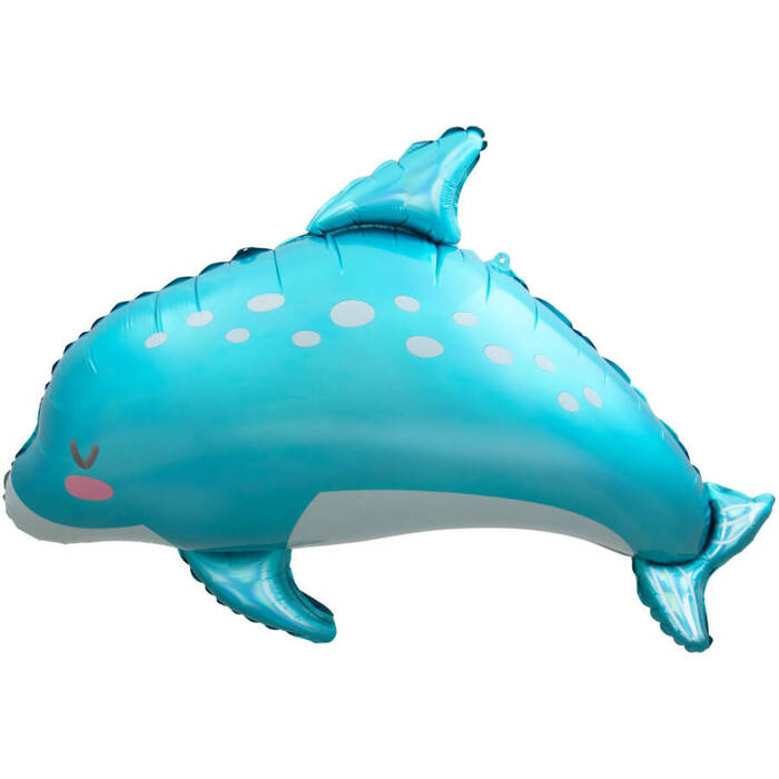 Balon foliowy delfin niebieski 78 x 52 cm