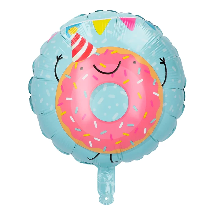 Balon foliowy niebieski pączek donut 45 cm