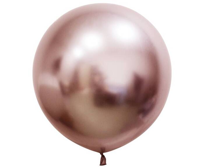 Balon kula platynowa różowo złota Beauty&Charm Chrome (Shiny, Glossy) 24" 2 szt.