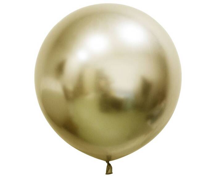 Balon kula platynowy jasno złoty Beauty&Charm Chrome (Shiny, Glossy) 24" 2 szt.