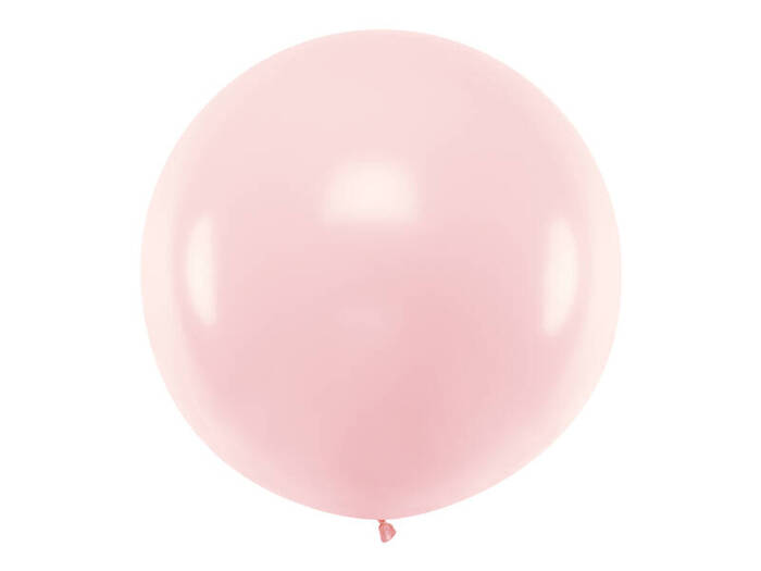 Balon okrągły kula średnica 1m metrowy Pastel Pale Pink