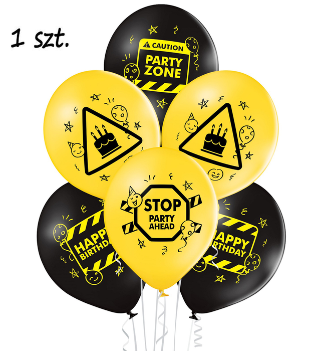 Balon urodzinowy Happy Birthday PARTY ZONE 12" 1 szt.