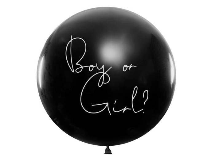 Balon z konfetti Gender Reveal na Baby Shower - Boy or Girl? 1m