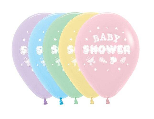 Balony Sempertex Baby Shower Gwiazdki 12'' 50 szt Mix kolorów