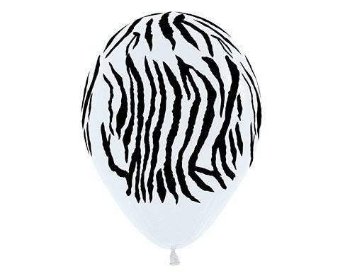 Balony Sempertex Zebra 12'' 12 szt 