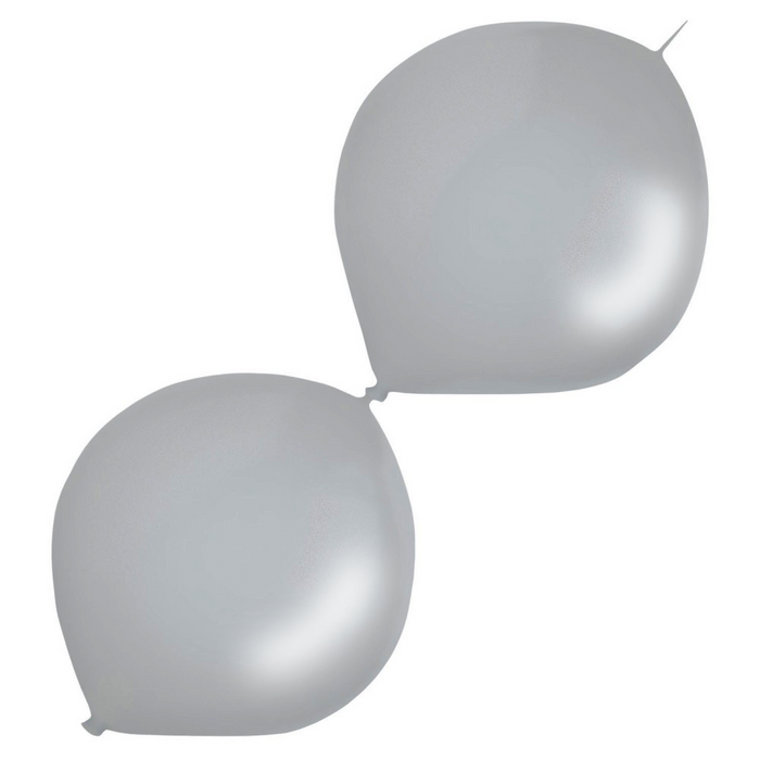 Balony do girland Everts Decor Line E-LINK Metallic Silver 12'' 50 szt.