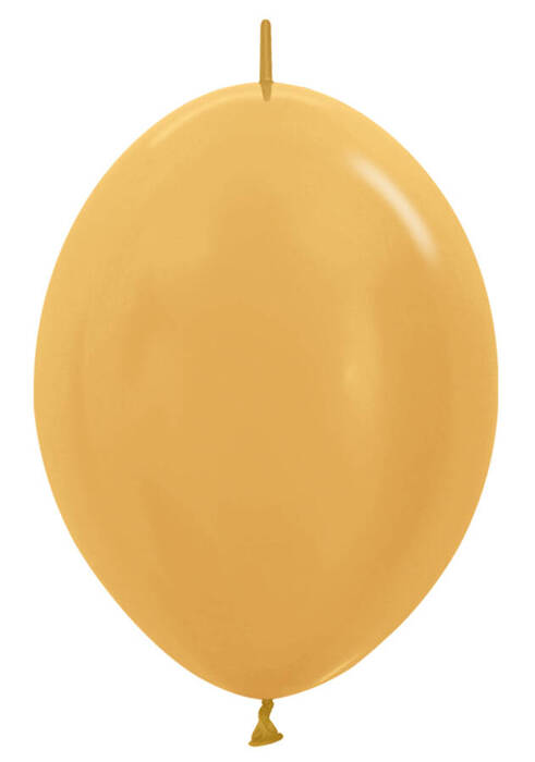 Balony do girland (Link-o-loon) LOL 12'' Sempertex 50 szt. Metallic Gold