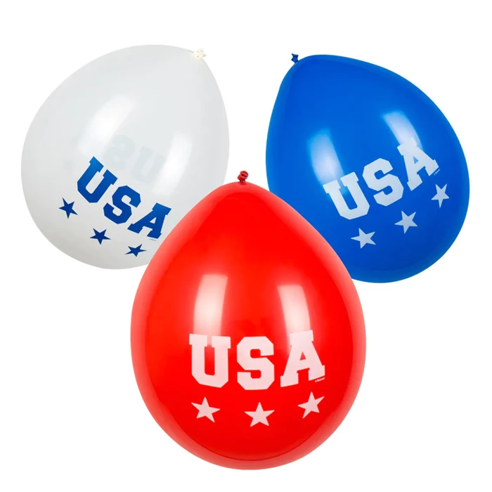 Balony gumowe USA zestaw 6 szt. mix 25 cm