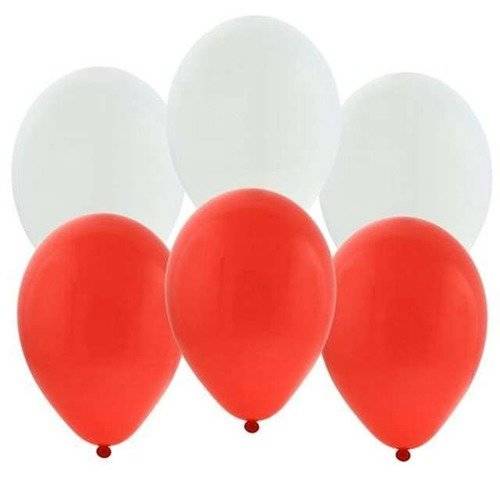 Balony kibica "Biało Czerwoni PZNPN" 10" 10 sztuk