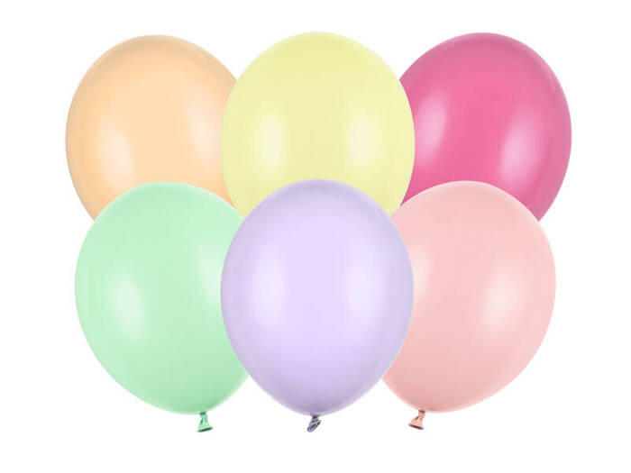 Balony lateksowe PASTEL MIX 12 cali 50 szt. Strong Balloons