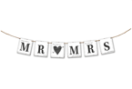 Baner Girlanda ślub wesele "MR MRS" 77 cm