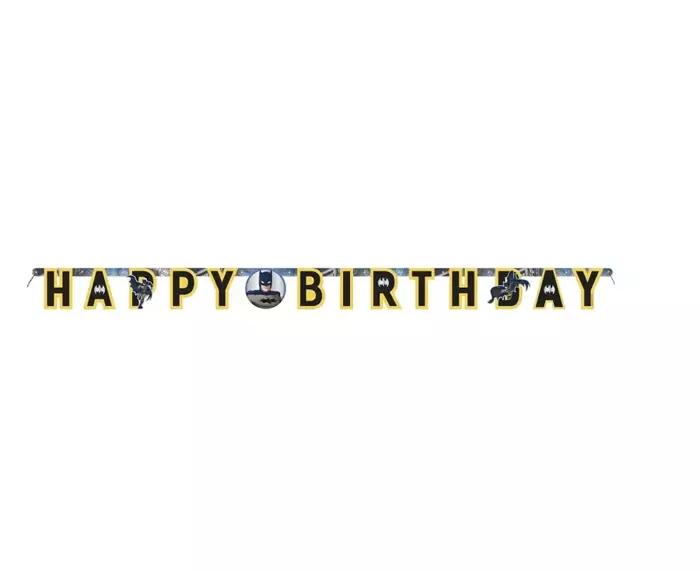Banner urodzinowy girlanda "Happy Birthday" Batman 175 cm