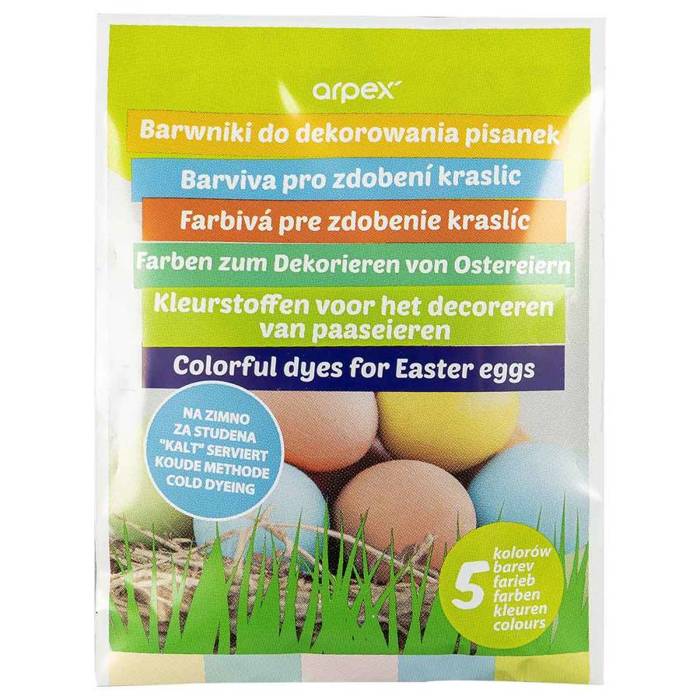 Barwniki do jajek wielkanocnych 5 kolorów