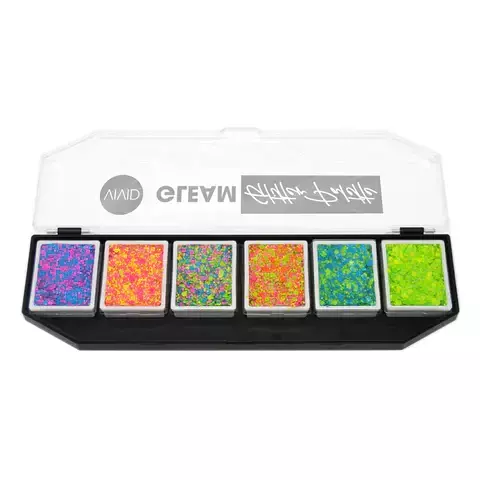 Brokat profesjonalny Fluorescencyjny VIVID Glitter Cream - paletka 48g