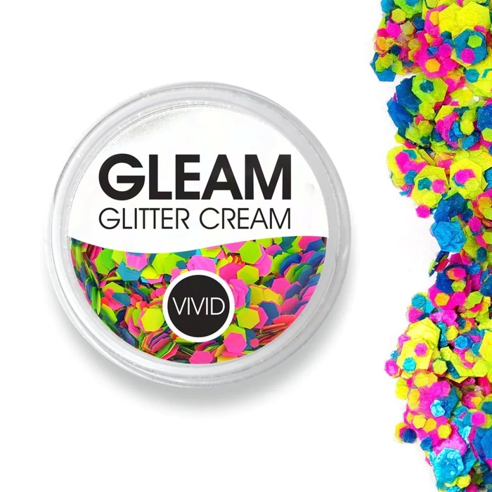 Brokat w żelu krem VIVID Glitter GLEAM Glitter Cream, kolor Candy Cosmos 10 g