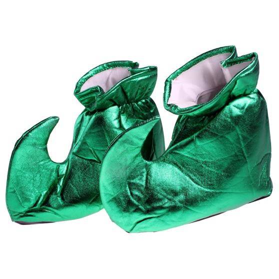 Buty Elfa zielone błyszczące 27 x 24 cm