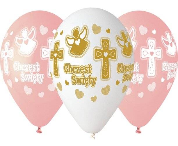 CHRZEST ŚWIĘTY 13 cali balony 5 szt Gemar