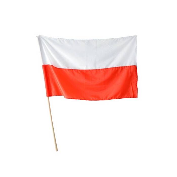 Flaga Narodowa Polski na drzewcu 120 cm
