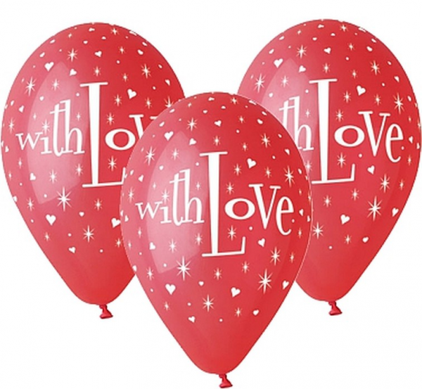Gemar 12 cali 5 szt With Love balony