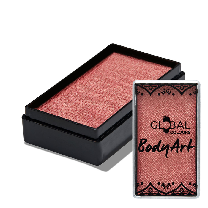 Global Colours farba do twarzy i ciała prostokątna 20g Metallic Rose Gold