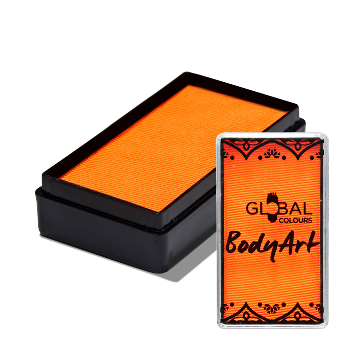 Global Colours farba do twarzy i ciała prostokątna 20g UV Neon Orange