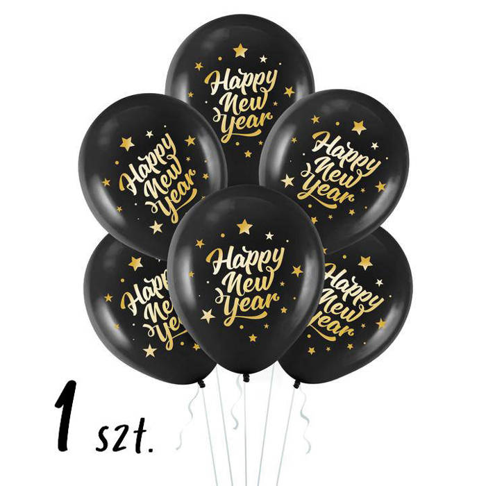 Happy New Year balony Sylwester 12 cali 1 szt.