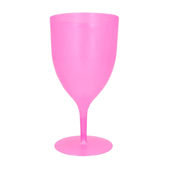 Kieliszek do wina, plastikowy, różowy 350 ml