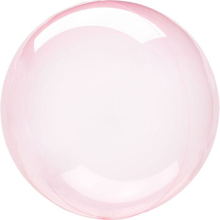 Kula Clearz Crystal balon Bubble transparentny różowy Anagram 46 cm