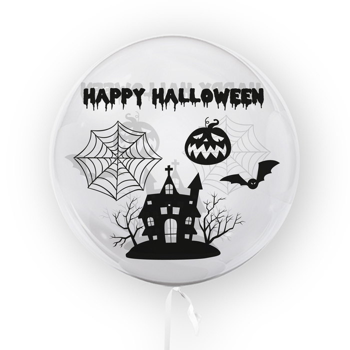 Kula transparentna balon foliowy Bubble 45 cm - HALLOWEEN