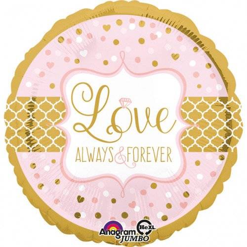 Love always & forever okrągły balon foliowy Anagram 28'' E1