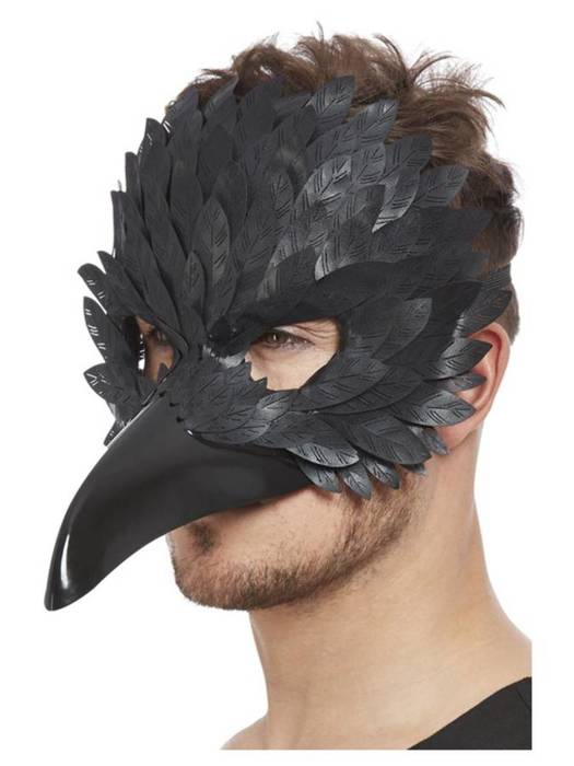 Maska KRUK czarna halloween