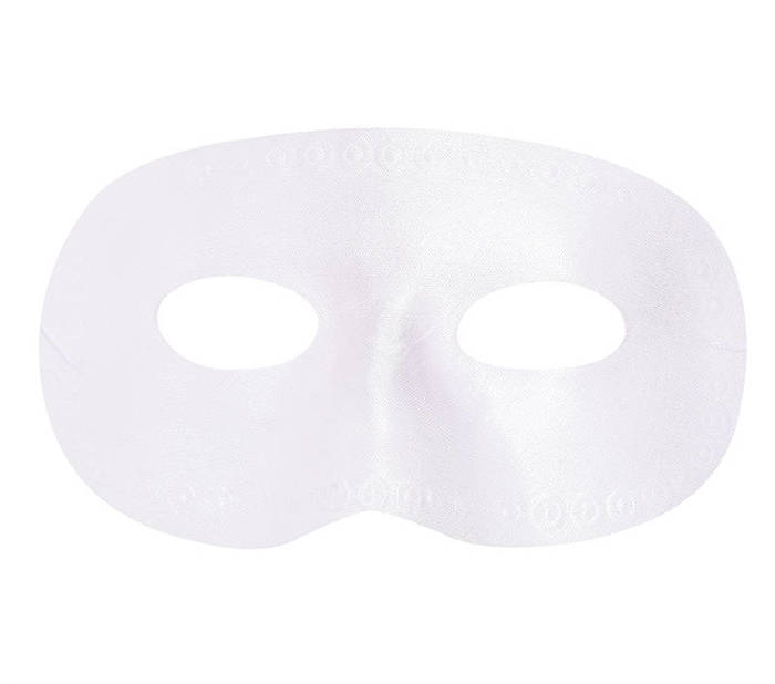 Maska biała jedwabna Halloween Karnawał