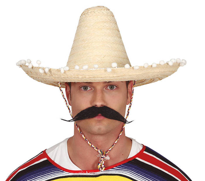 Meksykański kapelusz dla dorosłych Sombrero beżowe