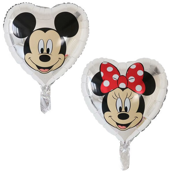 Myszka Mickey i Minnie serce dwustronny balon foliowy 18"