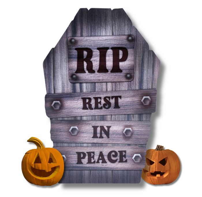 Nagrobek RIP Rest in Peace dekoracja Halloween 56 cm