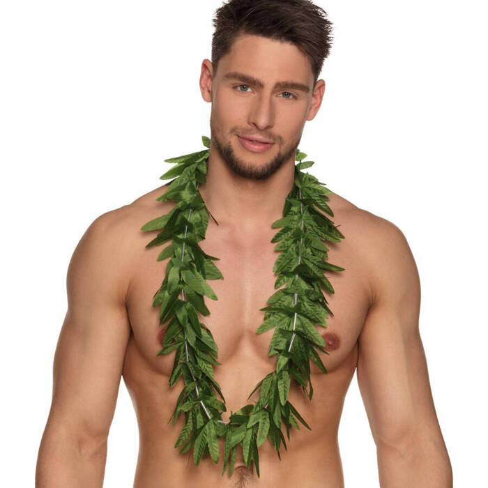 Naszyjnik Hawajski zielone liście