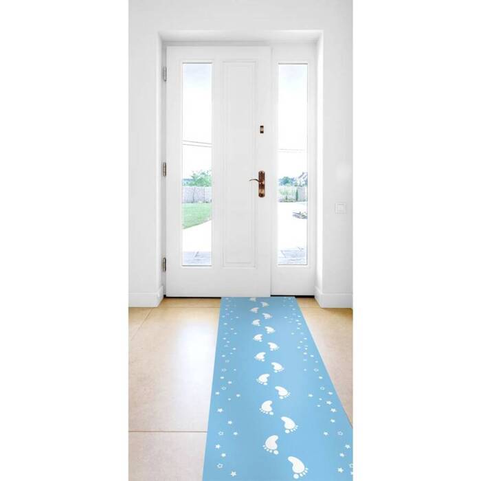 Niebieski dywan, chodnik powitalny Baby Boy 250 cm
