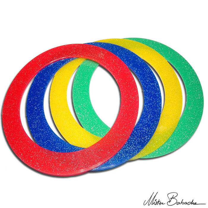 Obręcz żonglerska Glitter Brokatowa 24 cm kolor NIEBIESKA Mr Babache 