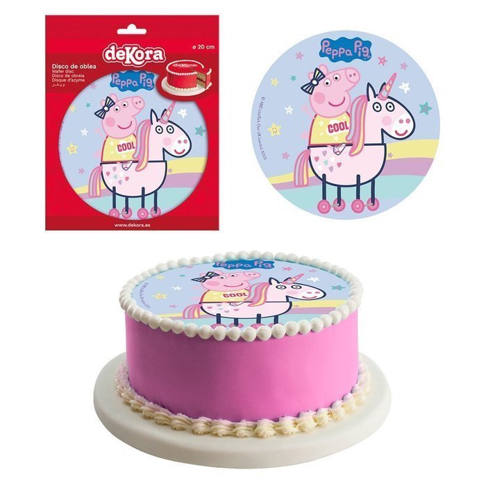 PEPPA Jadalny dekoracyjny OPŁATEK NA TORT 20 cm