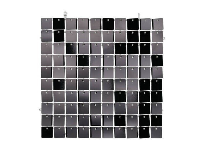 Panel cekinowy dekoracyjny ścianka kwadraty 30x30 cm - czarny