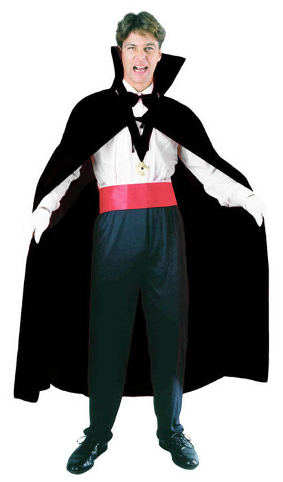 Peleryna czarna strój Wampira 135 cm MEFISTO